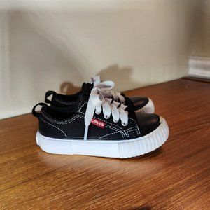 Levi`s Canvas Black/ White Unisex Sneaker Toddler (9)